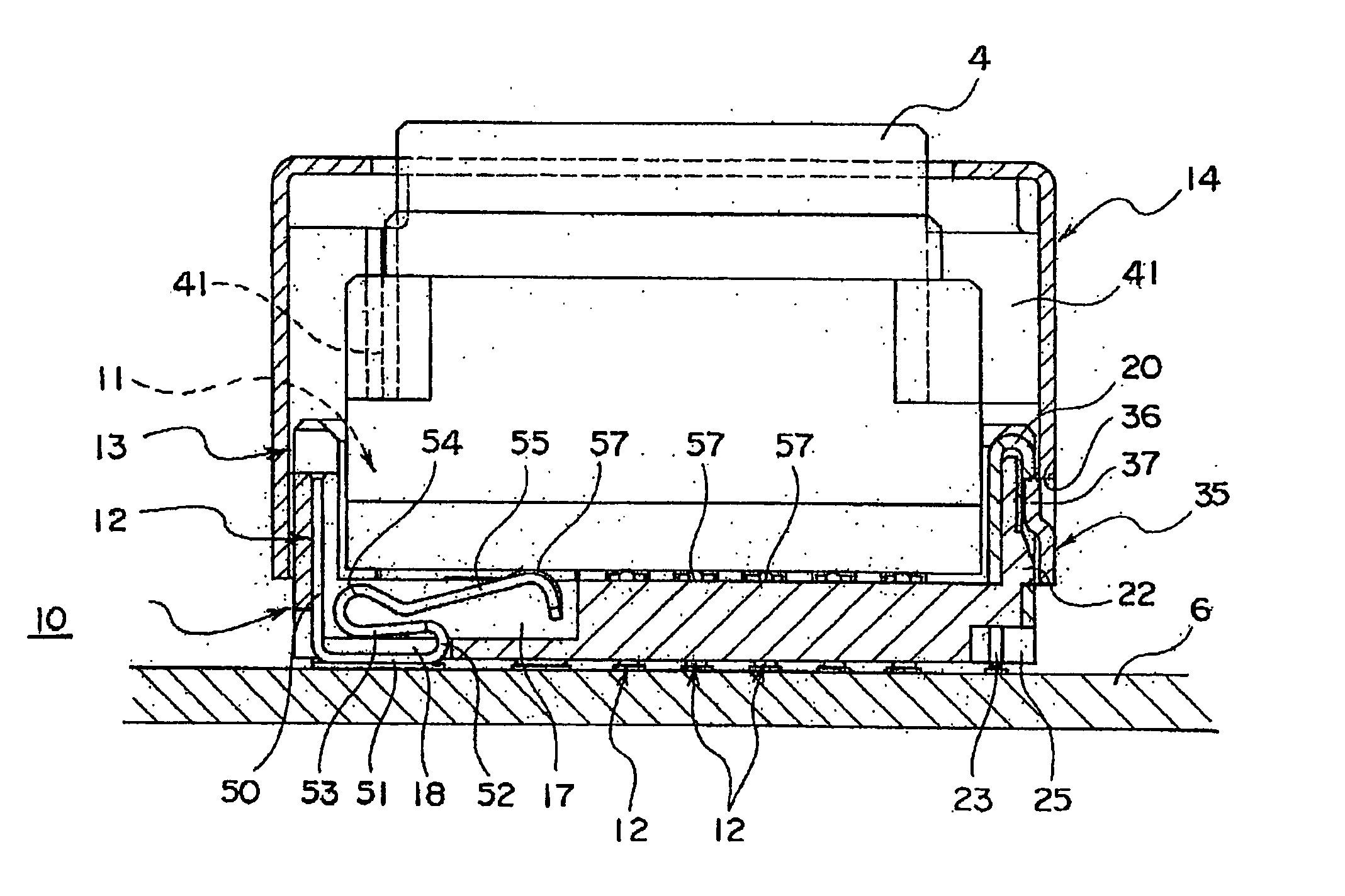 Socket for attaching an electronic component