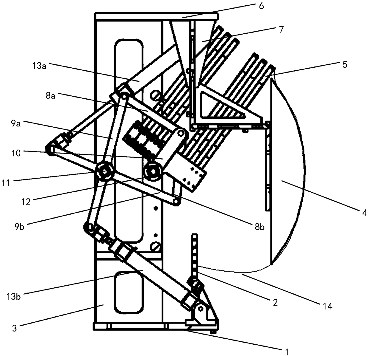 Multi-shaft rotating face changing mechanism