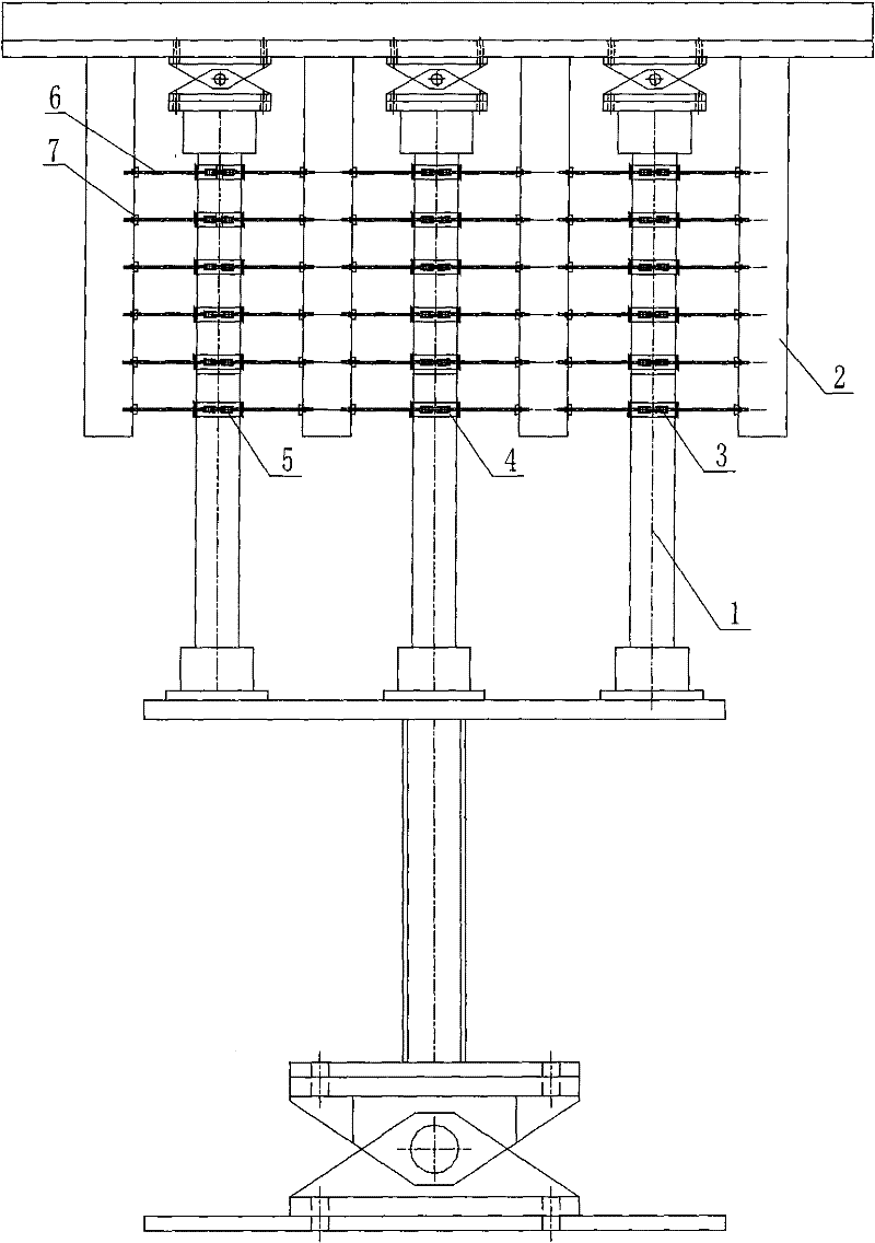 Pull rod-bending resistant steel plate combined soil box analog device