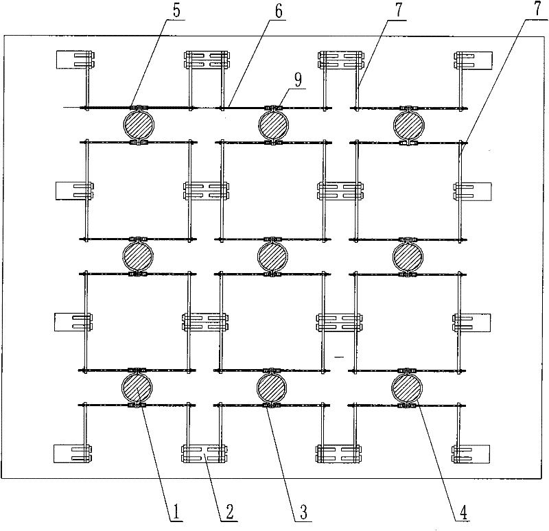 Pull rod-bending resistant steel plate combined soil box analog device