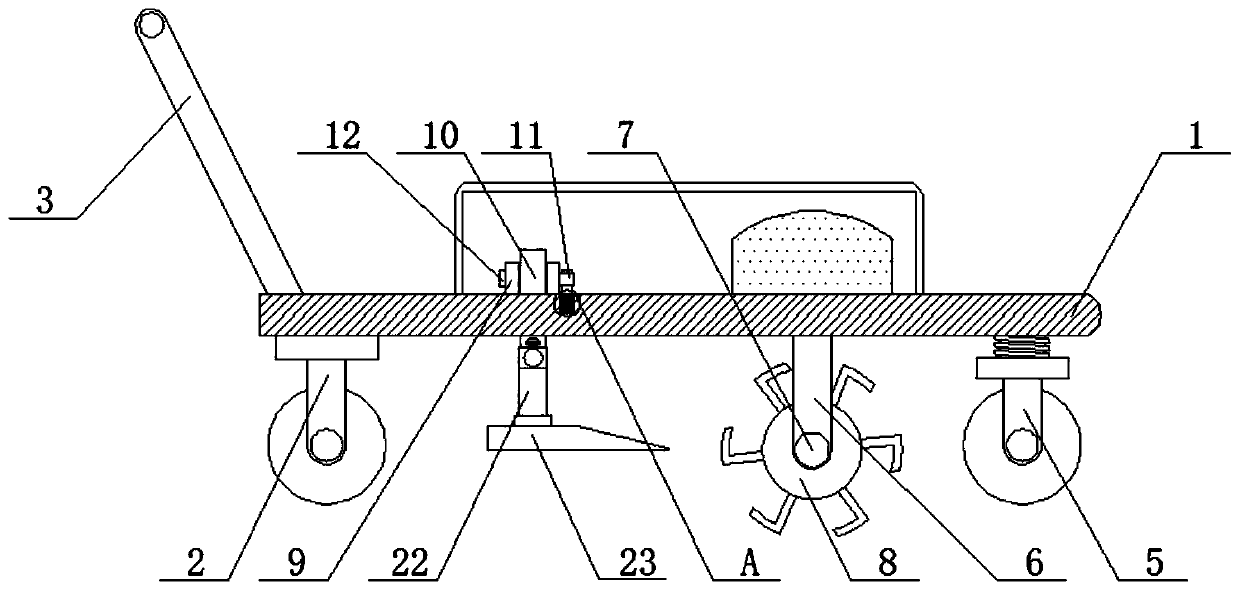 Soil-rough-tillage farm tool used before rice planting