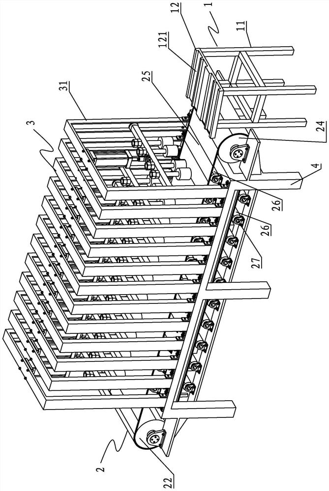 Bamboo wood beating and fiber opening machine