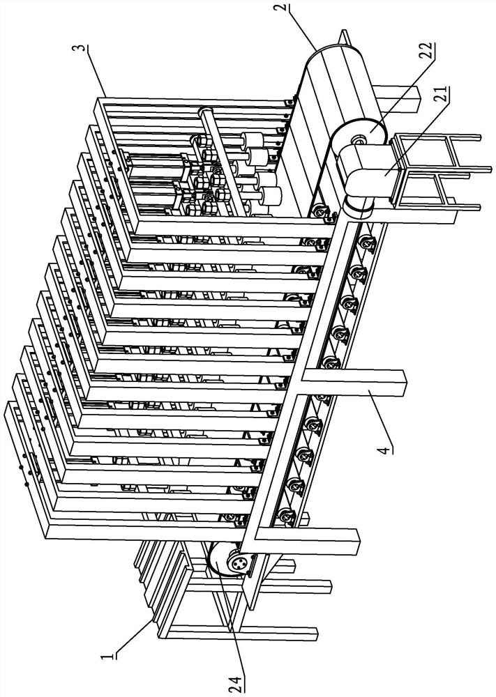 Bamboo wood beating and fiber opening machine