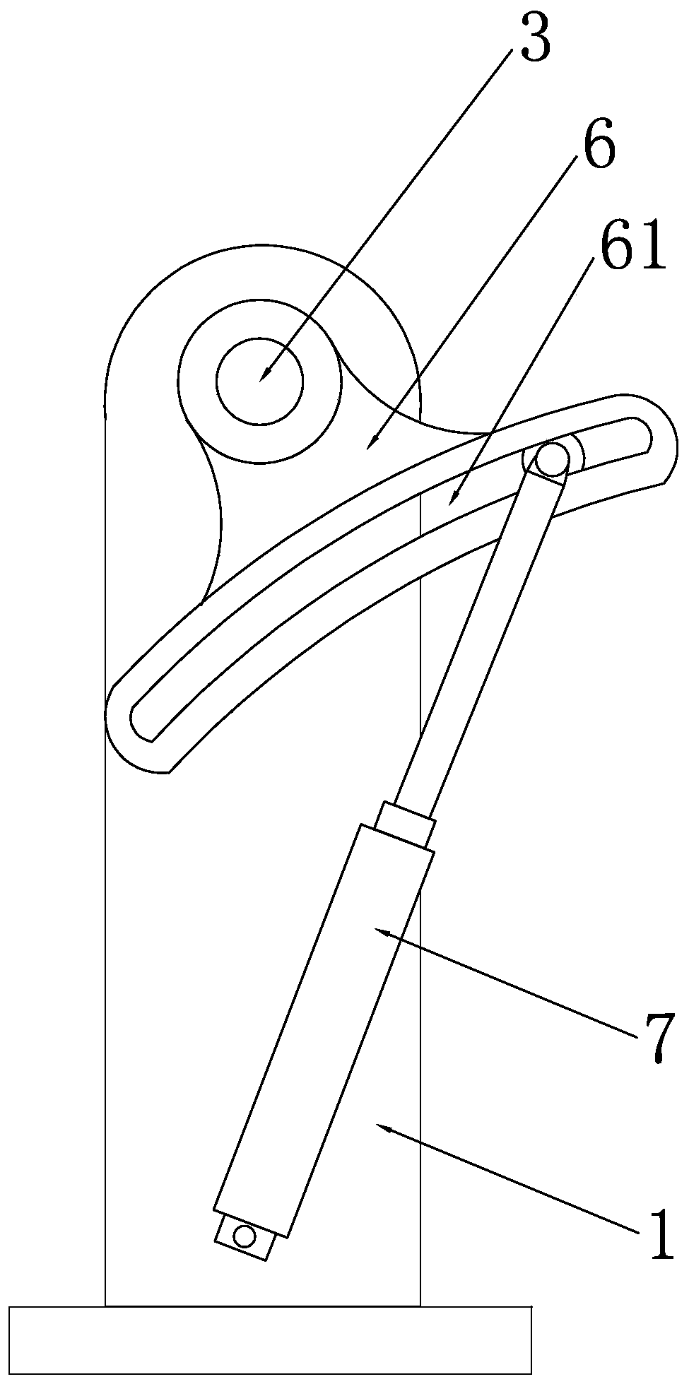 In-mold material taking oblique arm type mechanical arm
