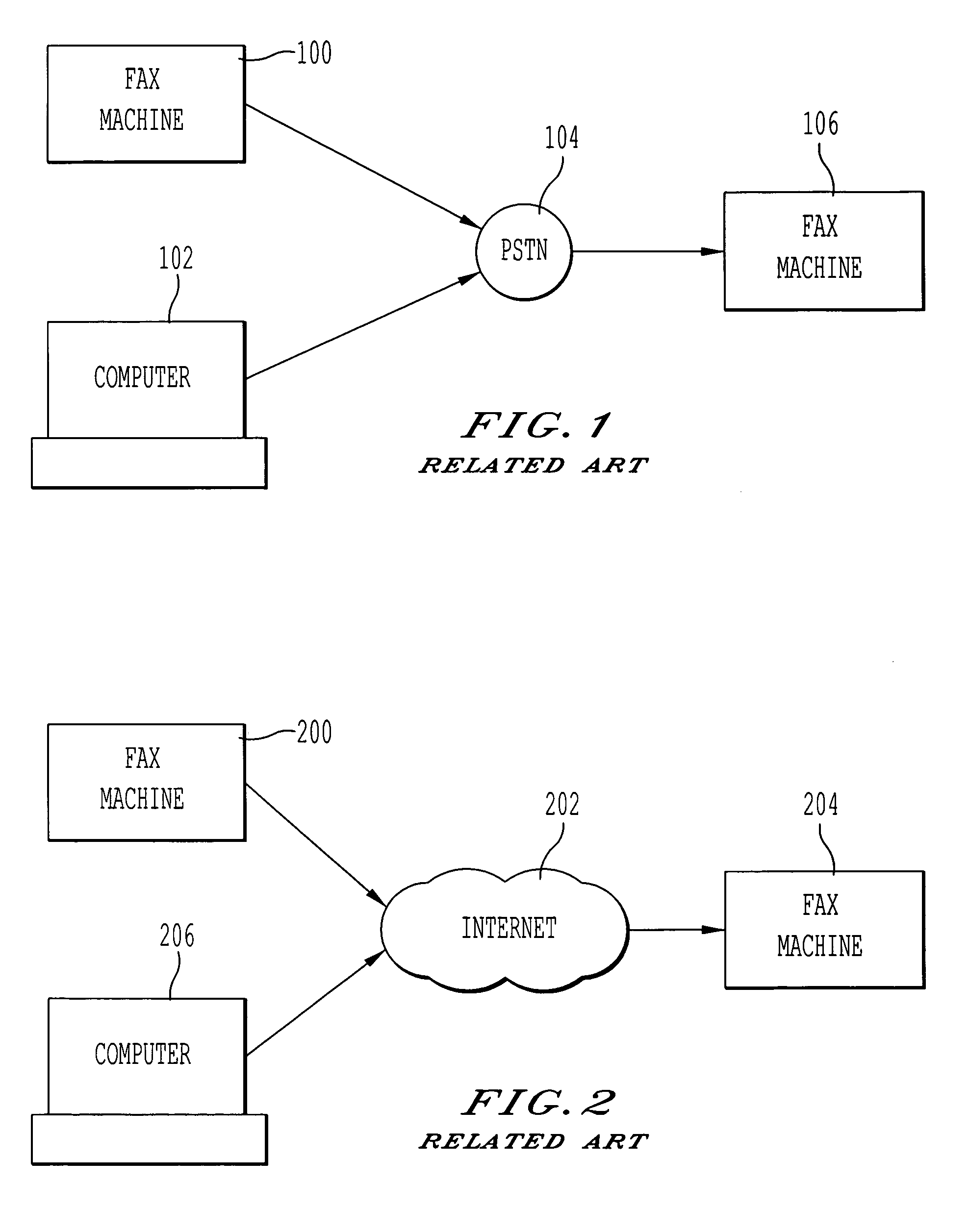 Method and system for transmitting a facsimile from a computer to a remote fax machine using an internet fax machine as transfer station