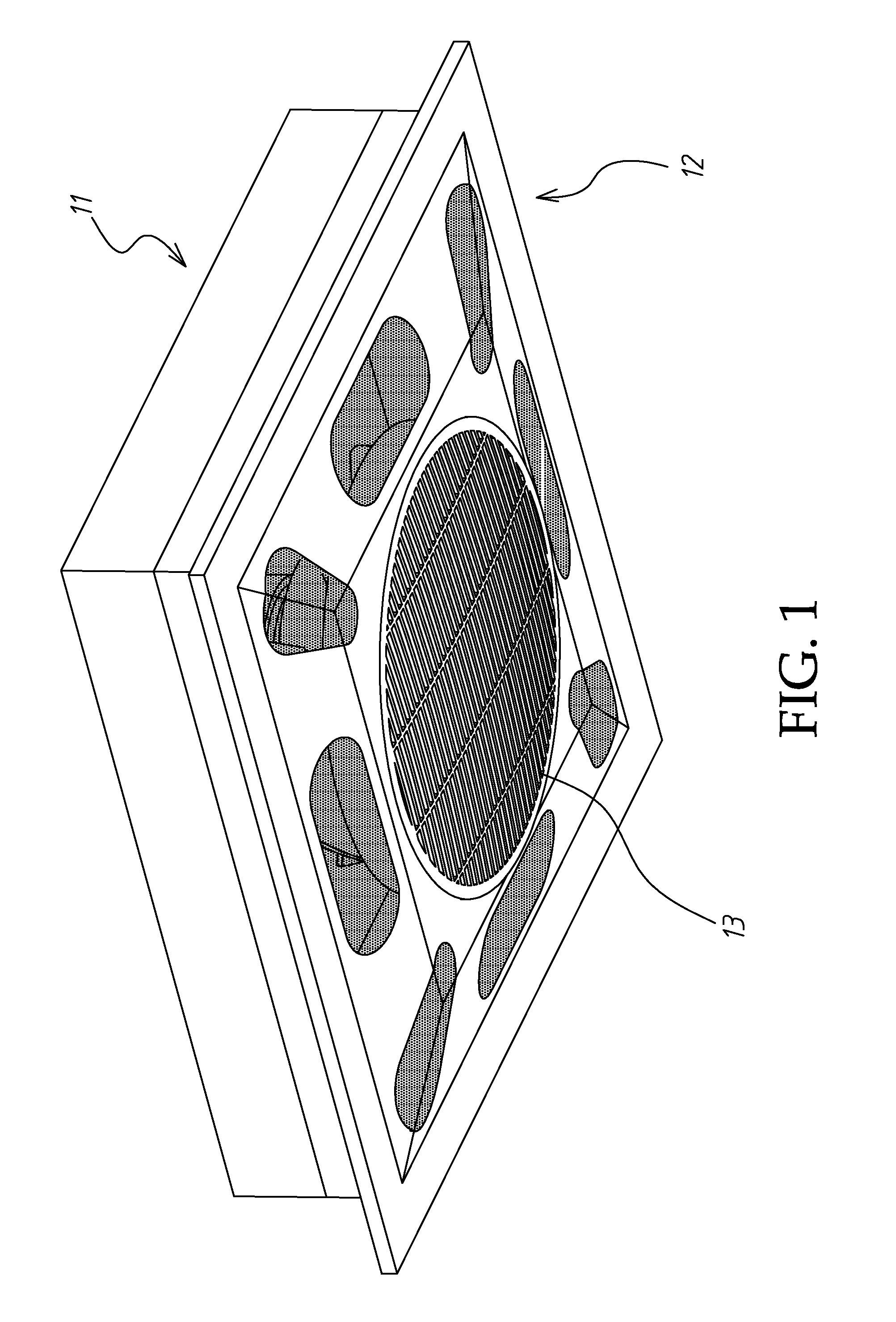 Fan structure for mounting in a light steel structure of a ceiling