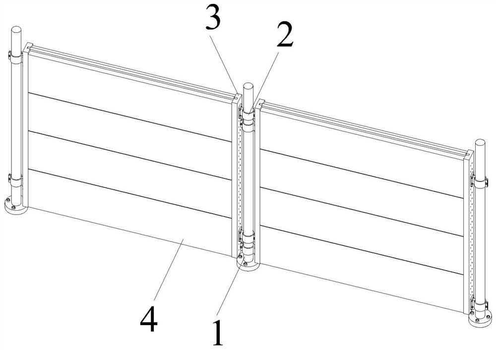 A multifunctional wood-plastic board fence