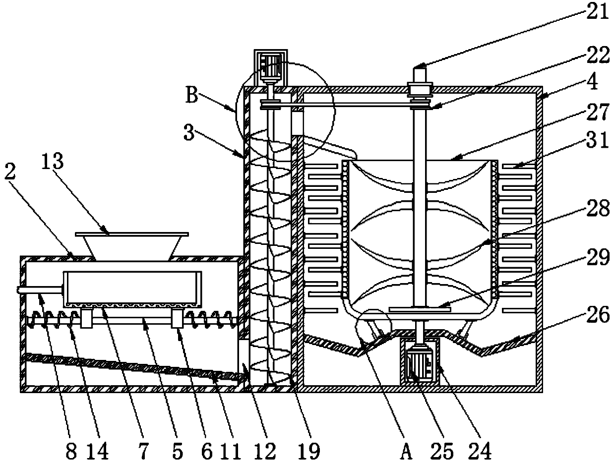 Civil-engineering soil crushing device and working method thereof