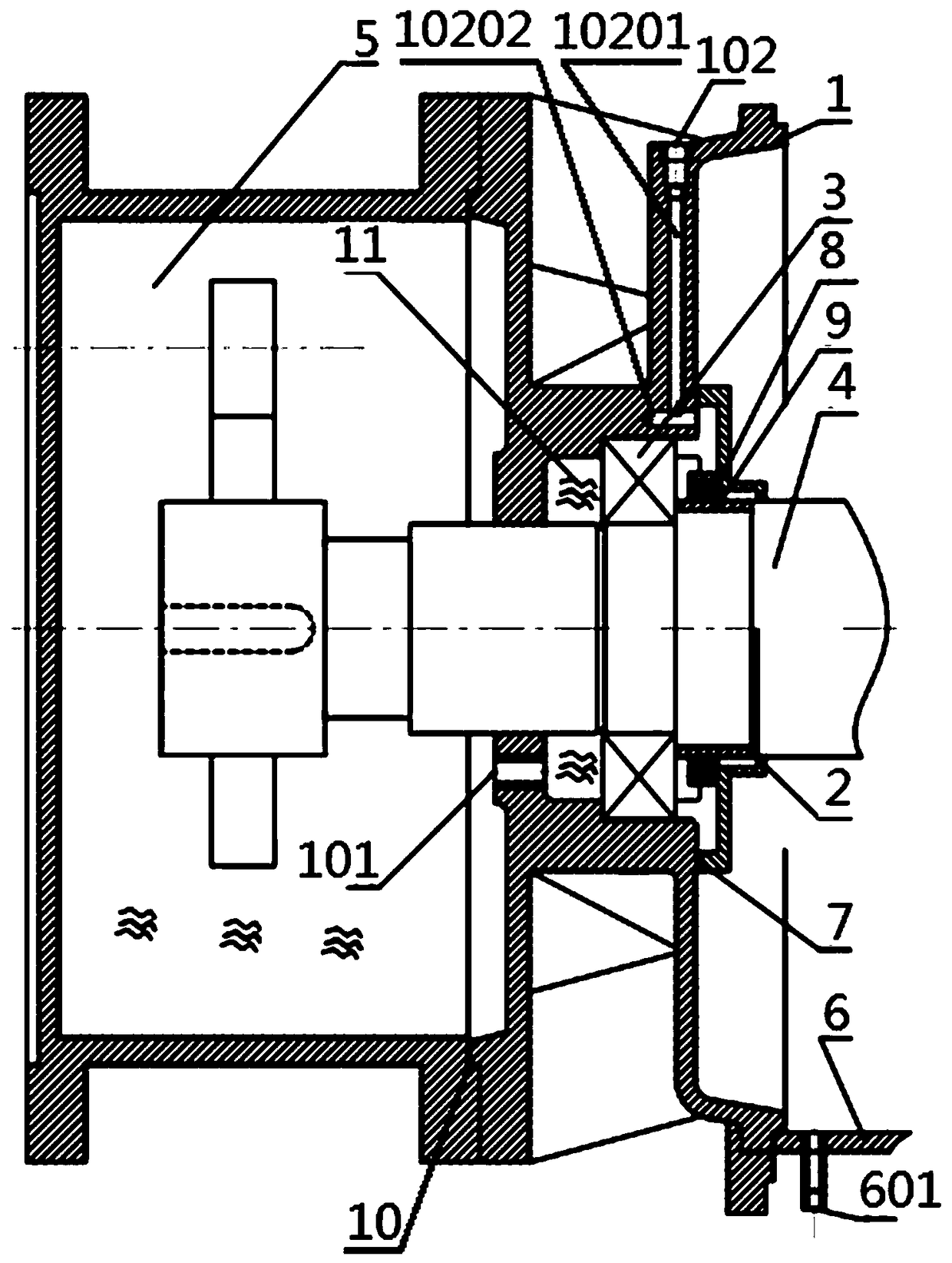 Gearbox transmission compressor motor bearing cooling lubrication structure