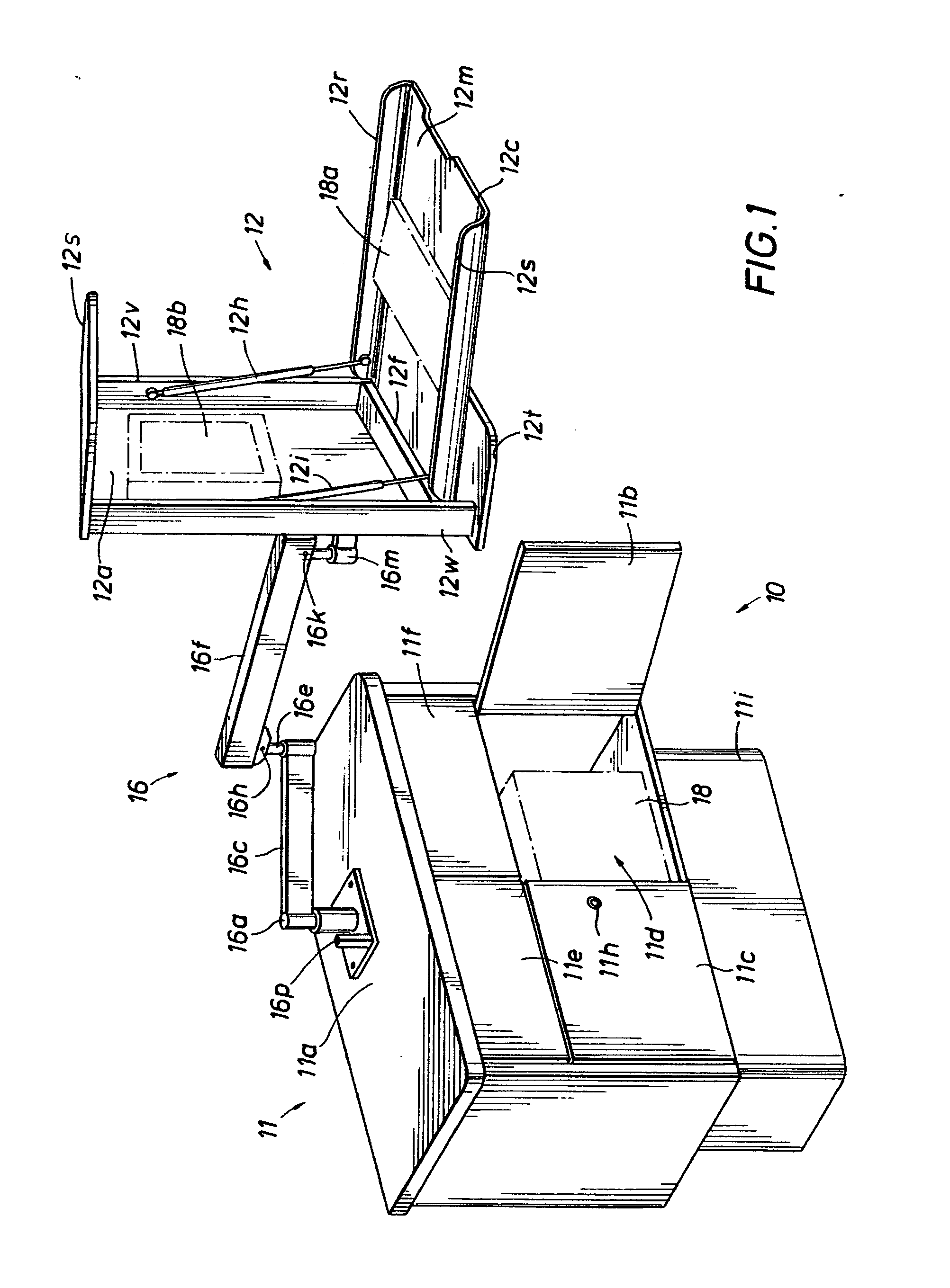 Retractable multiposition furniture system