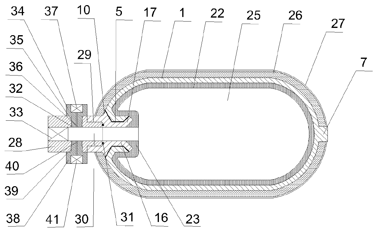 Alloy gas storage bottle lined with plastic bottle or resin bottle and manufacturing method thereof