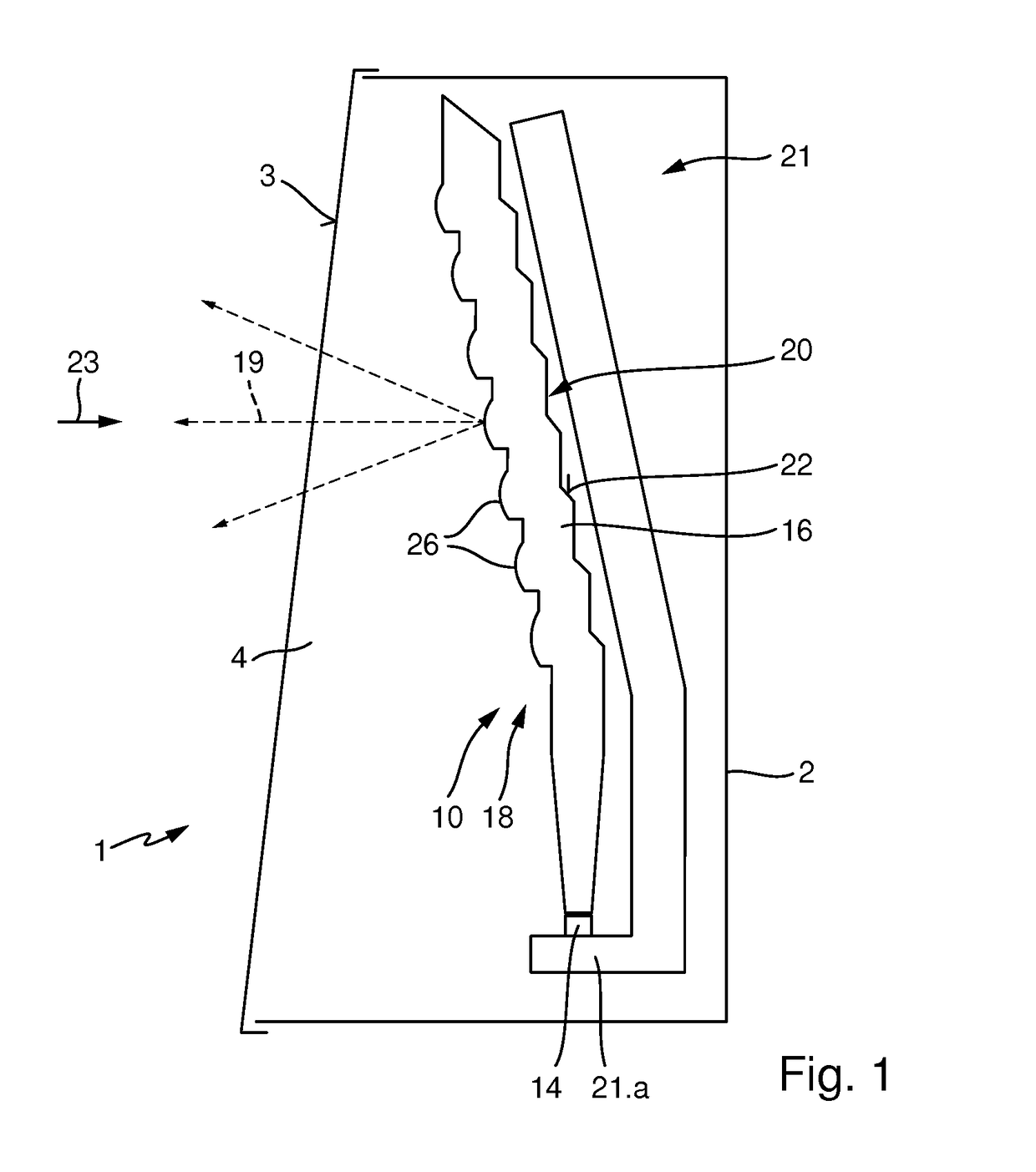 Motor vehicle light with a light conductor and a shield that is visible through the light conductor