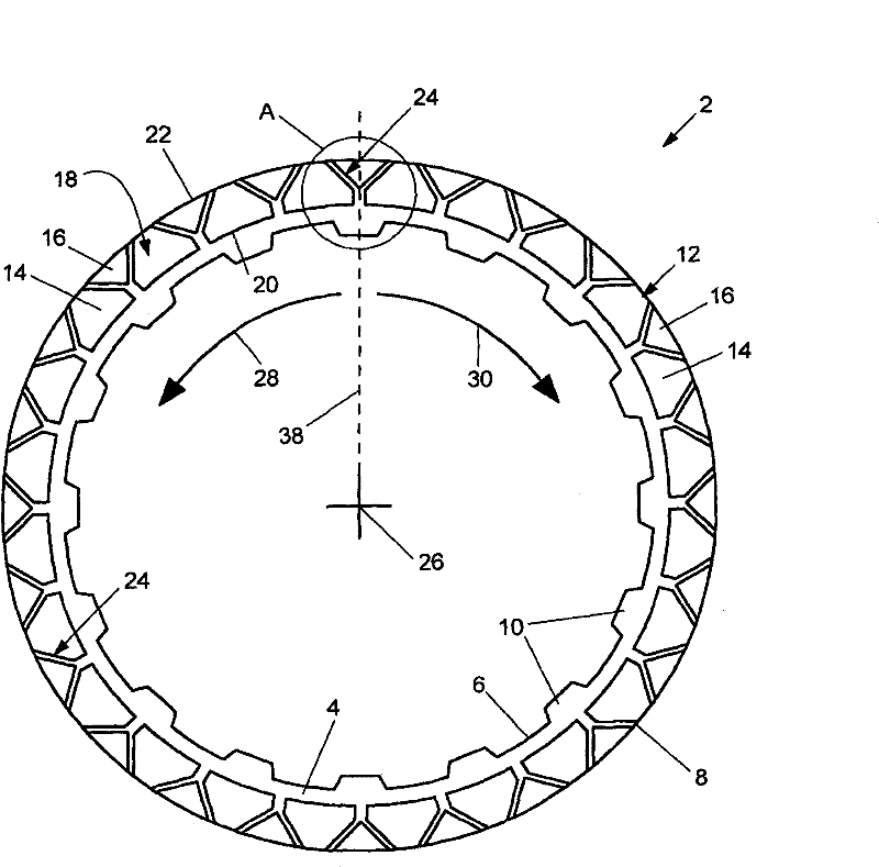 Friction part for a frictionally acting device, and frictionally acting device having a friction part of said type