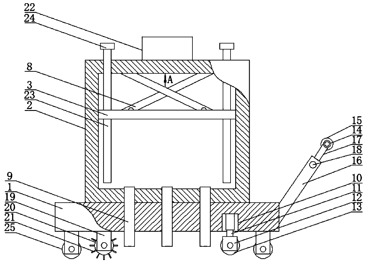 Glue application device for building decoration engineering construction