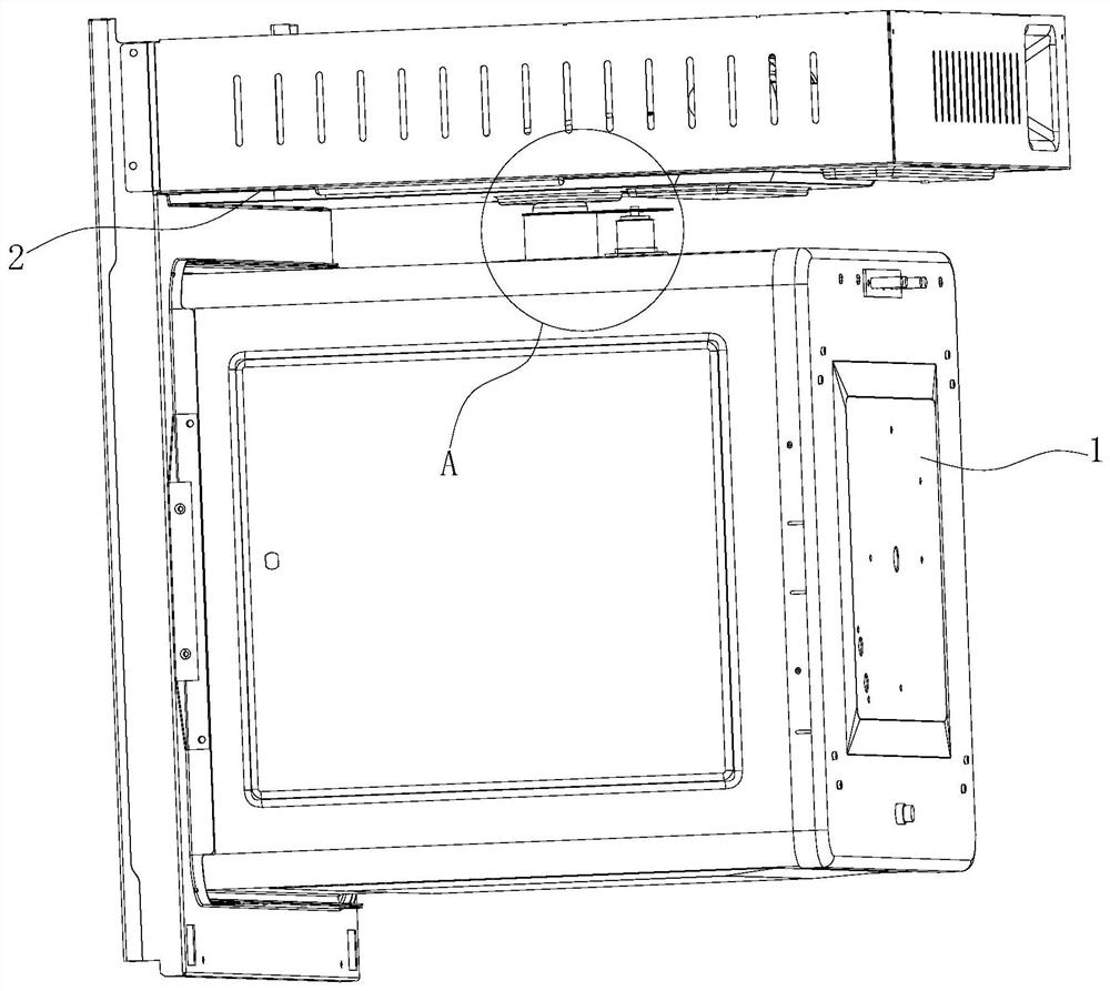 A ventilation component and an integrated steaming and baking machine with the ventilation component