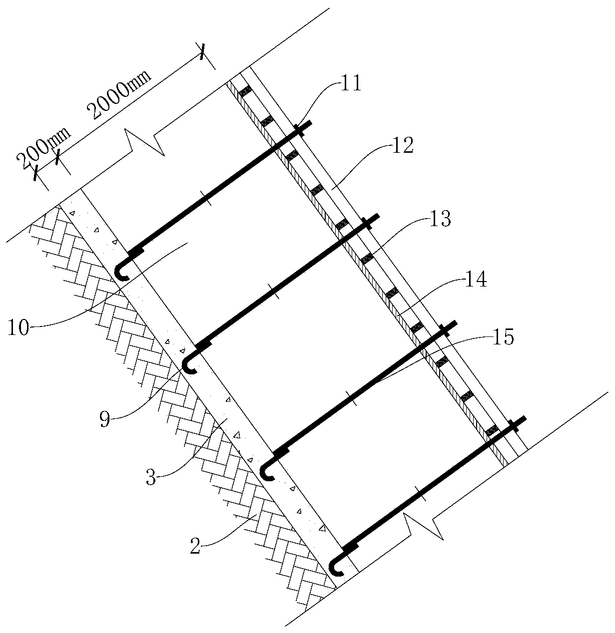 Whirling well outer wall template construction method