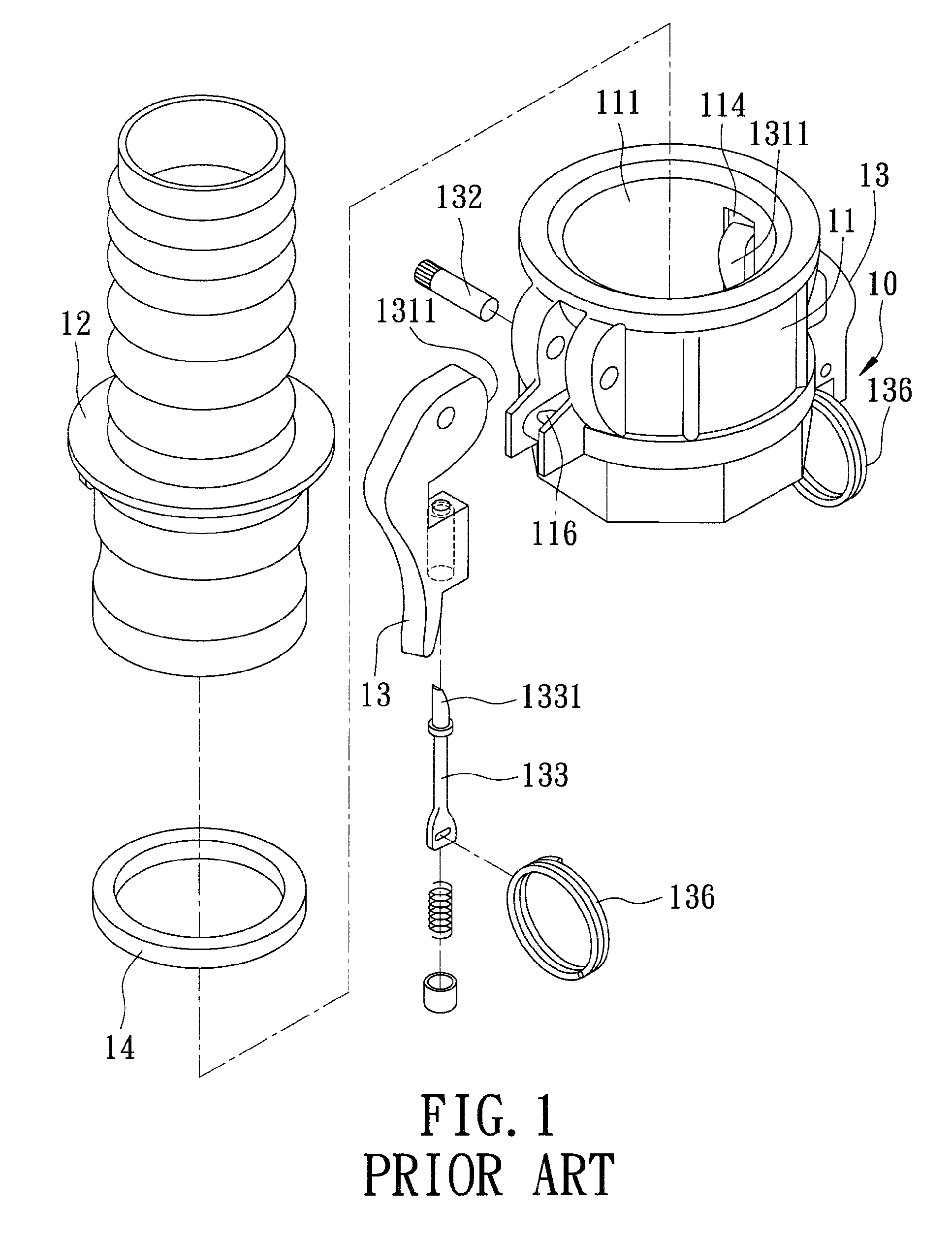 Easily unlatchable cam-lock actuating device for use in a locking coupling assembly that couples two tubular members