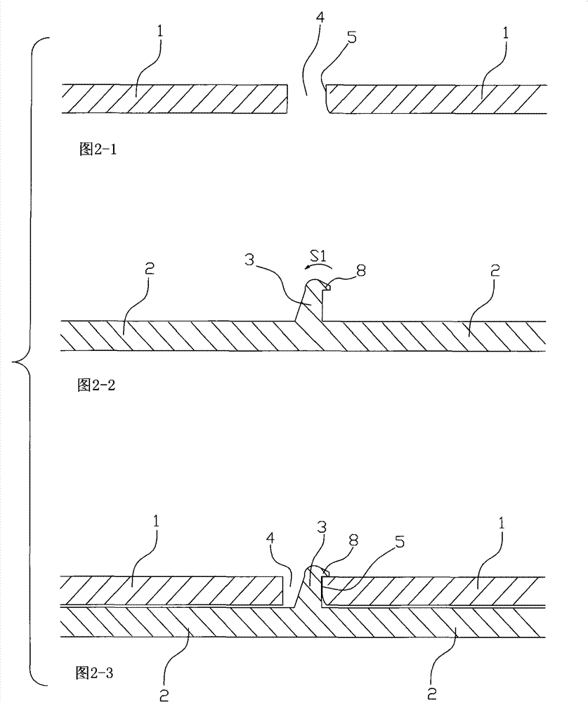Sheet adhered connection structure and automobile luggage rack adopting same
