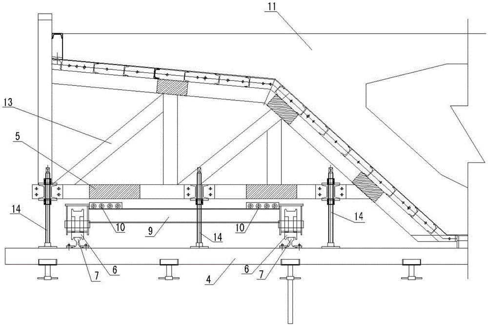 Transfer machine for box girder side form