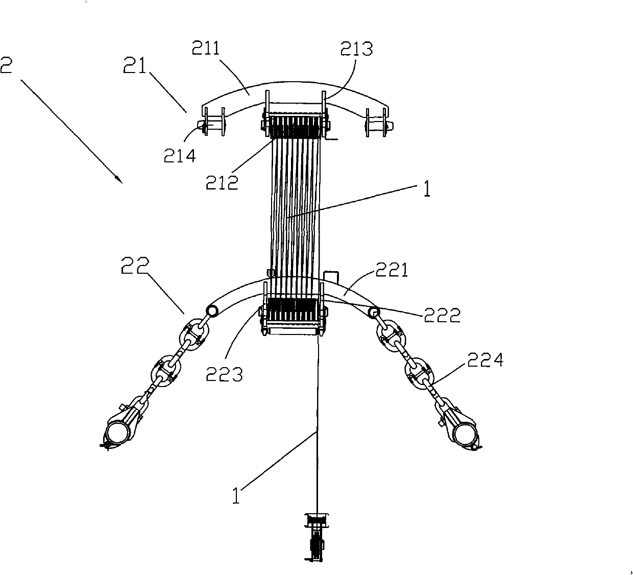 Method and device for reducing over-high deflection in amplitude changing process of caterpillar-band crane arm support