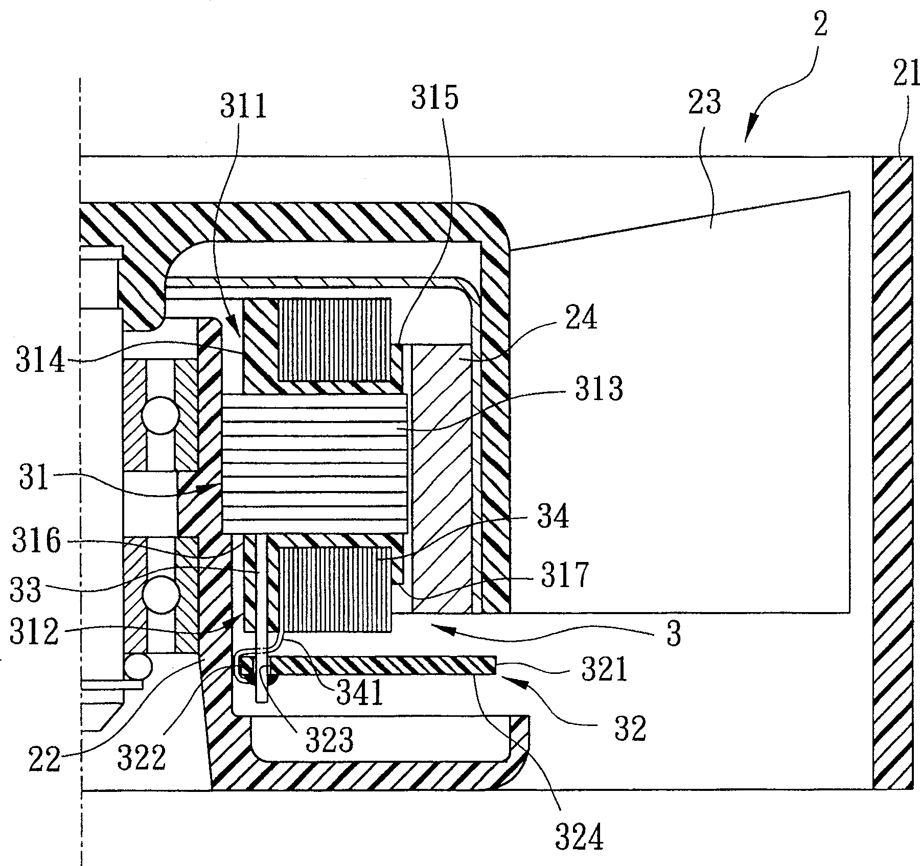 Motor stator device