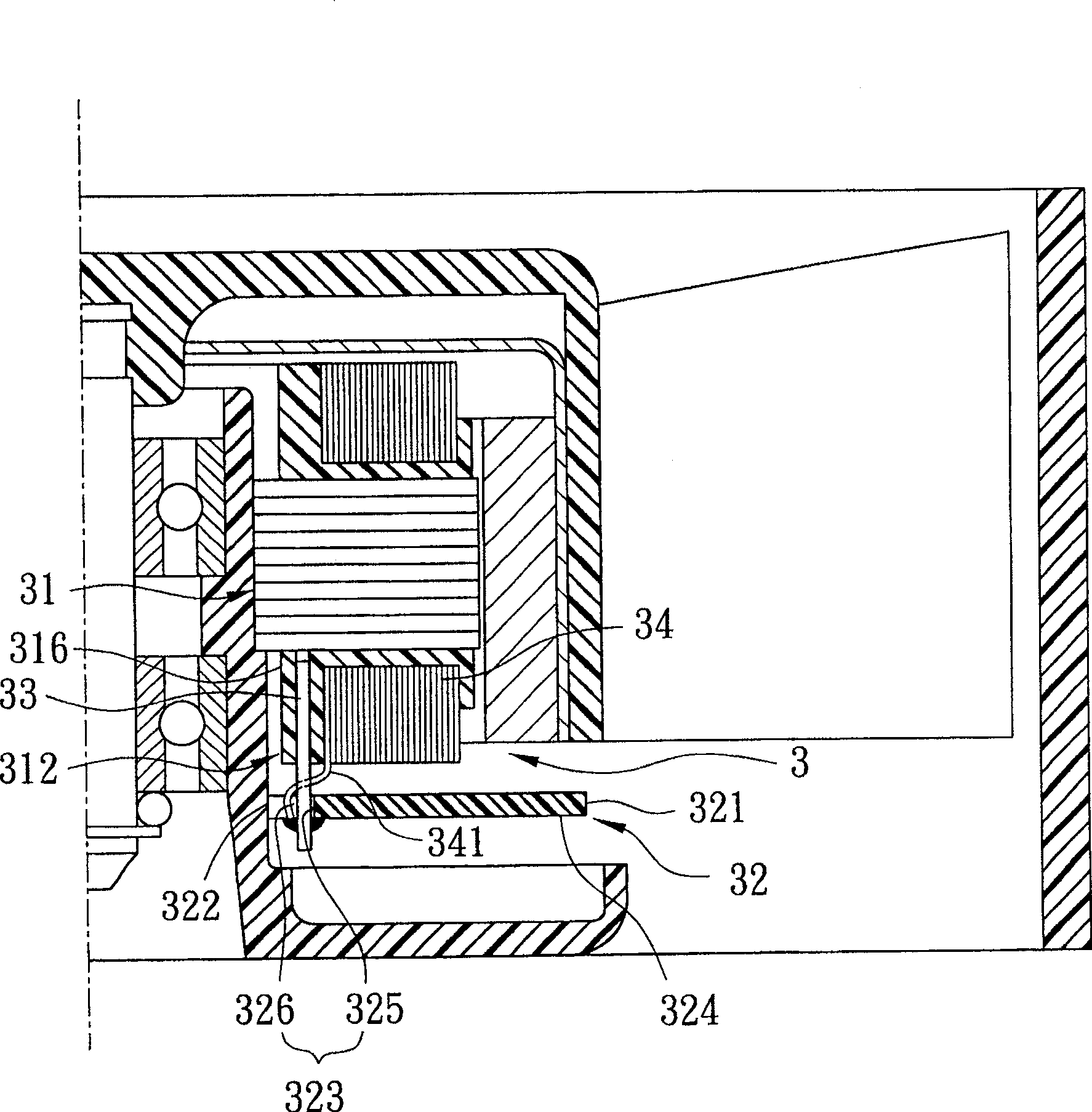 Motor stator device