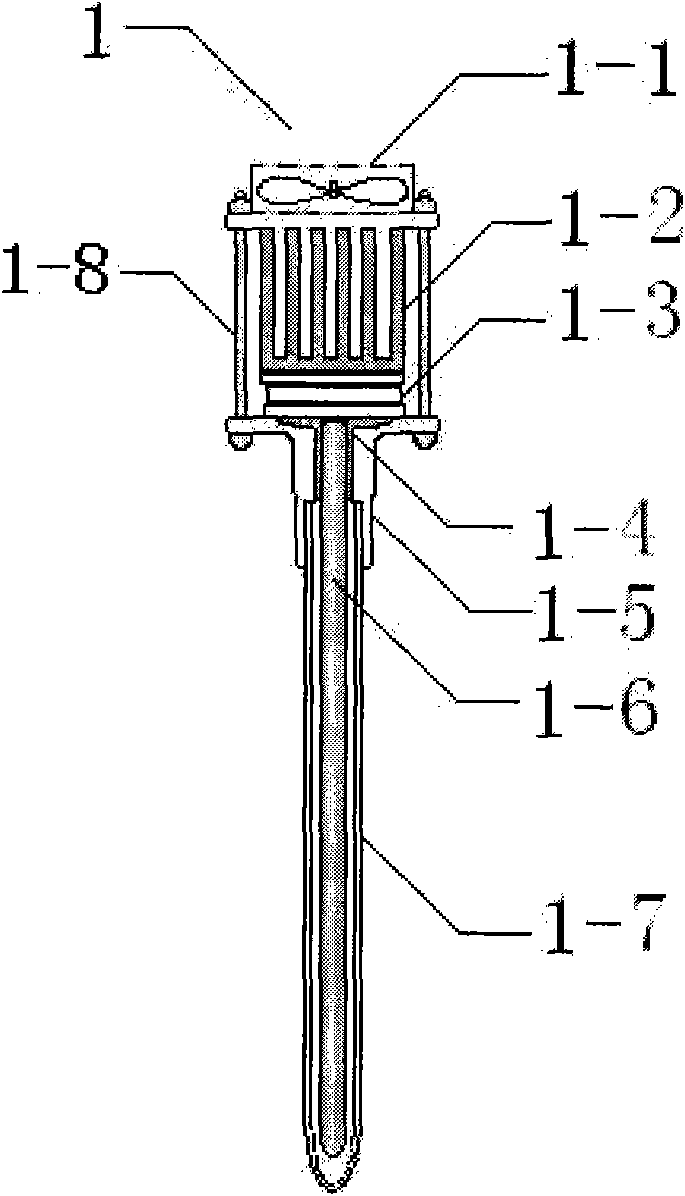 Water-saving direct cooling heat pipe electric condenser and experimental device