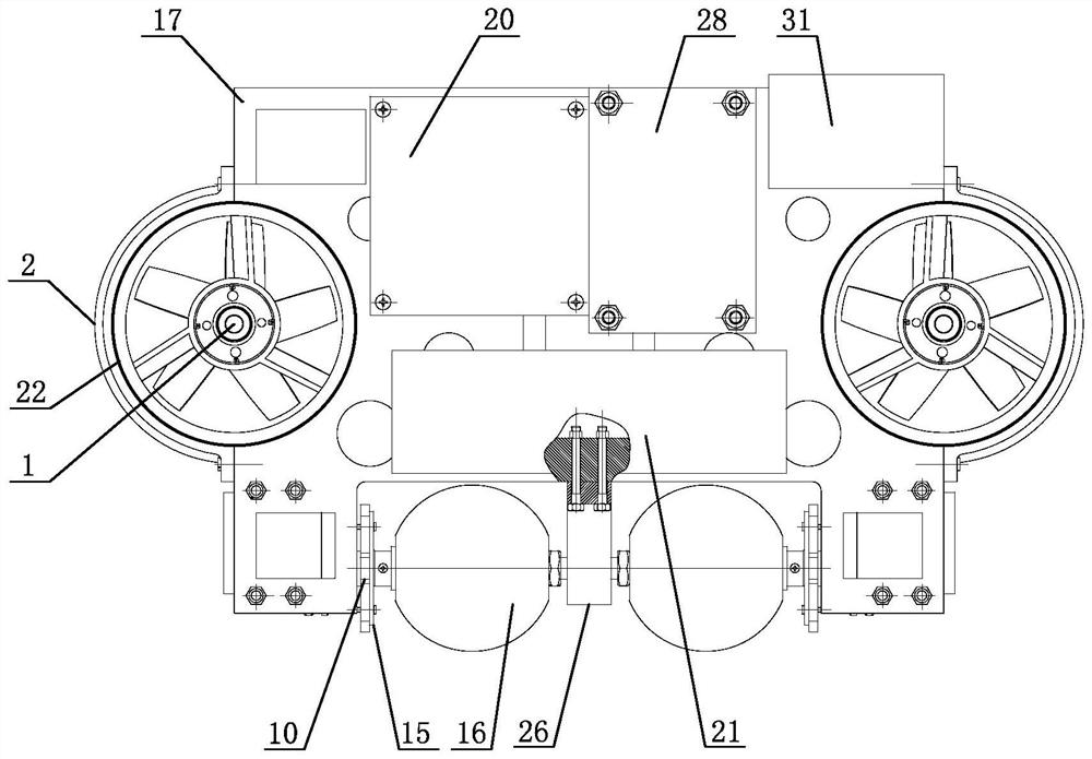 A pressure adsorption type pole climbing robot