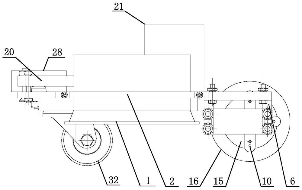 A pressure adsorption type pole climbing robot