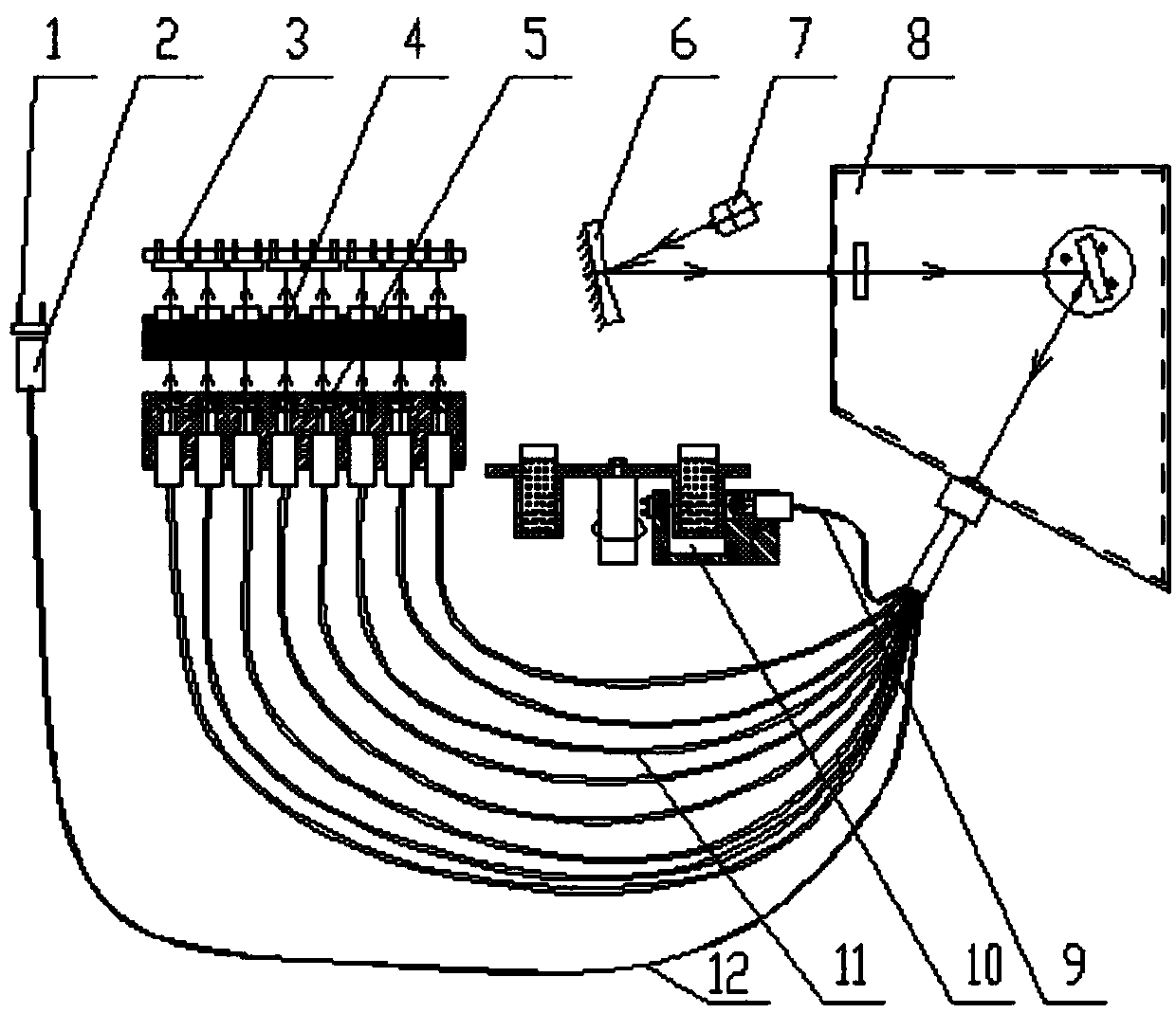 Full-spectrum microplate reader with designed eight-channel colorimetric vessel seat