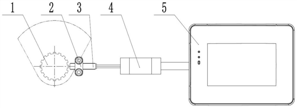 Device and method for measuring rotating speed and excitation frequency of eccentric shaft of audio frequency drilling machine