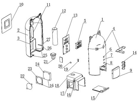 Technology capable of sterilizing and drying toothbrush holder and chopstick box