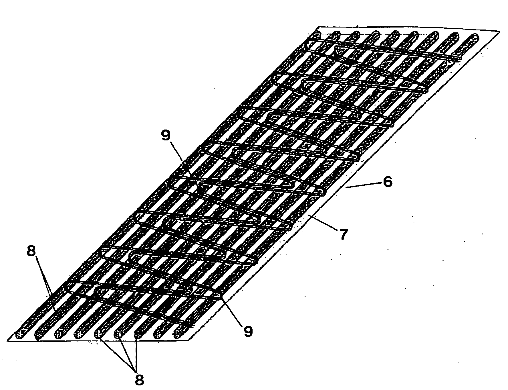 Flexible surface heating element, particularly for seat heaters, and method for producing a flexible heating element