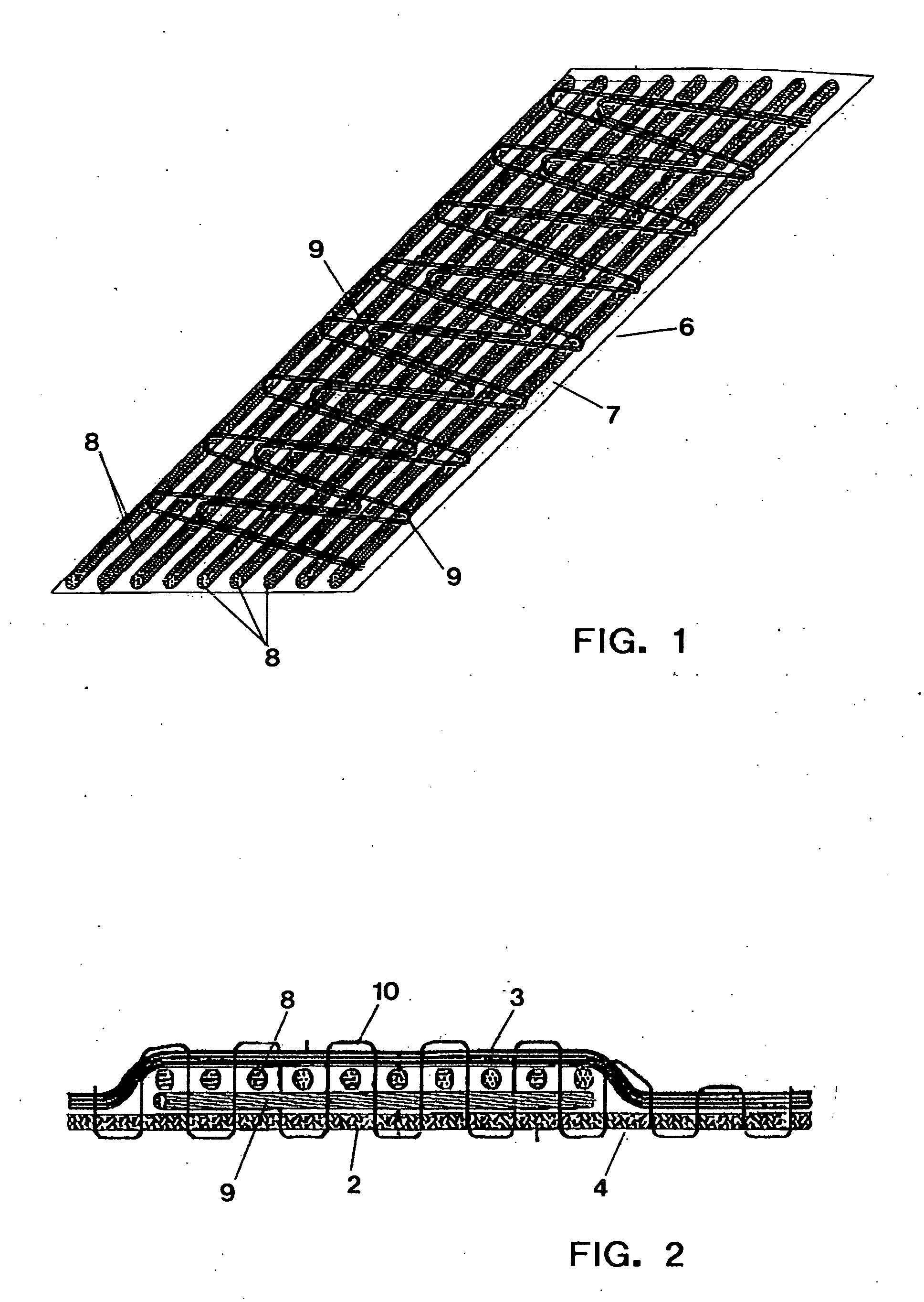 Flexible surface heating element, particularly for seat heaters, and method for producing a flexible heating element