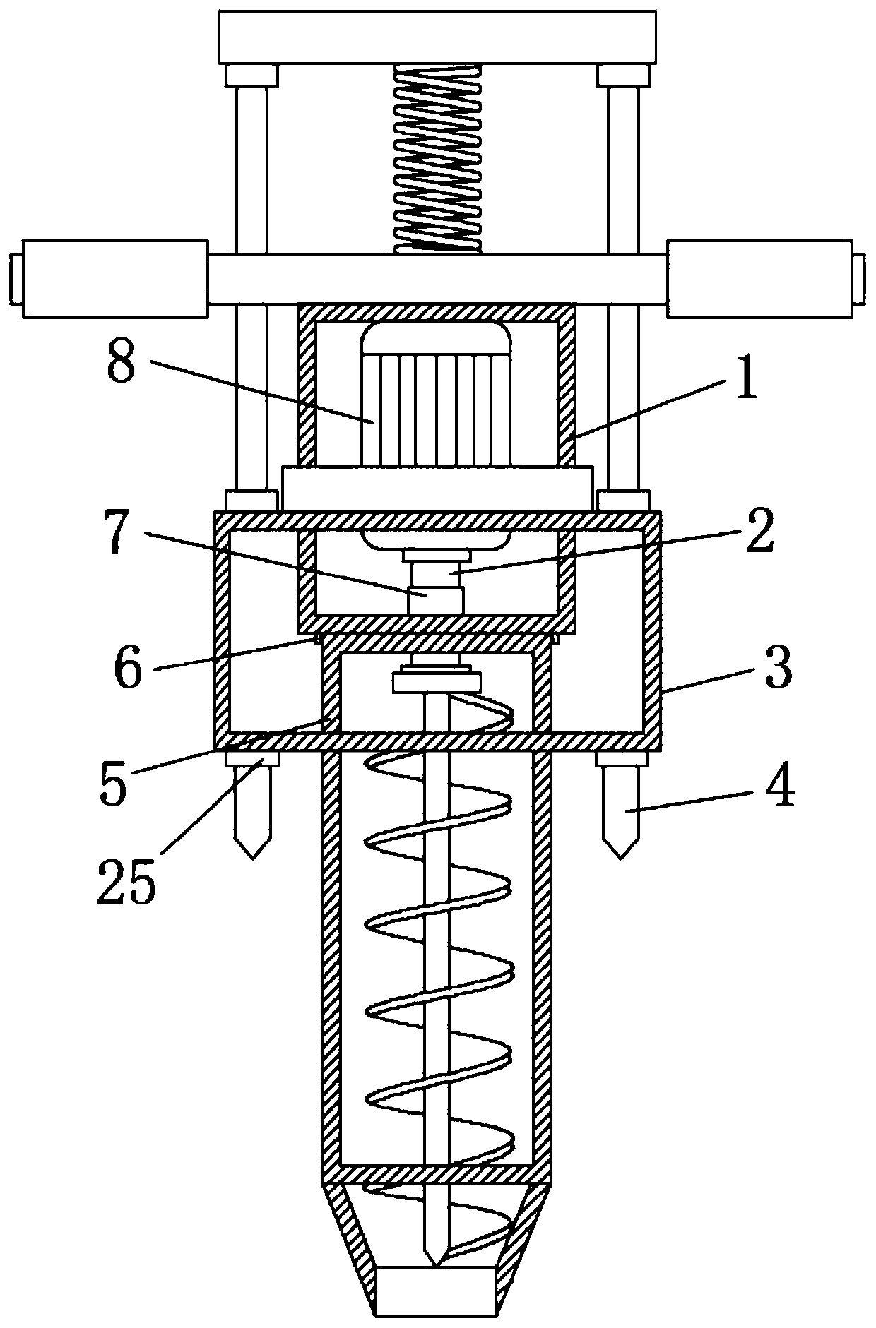 Soil sampling device for constructional engineering