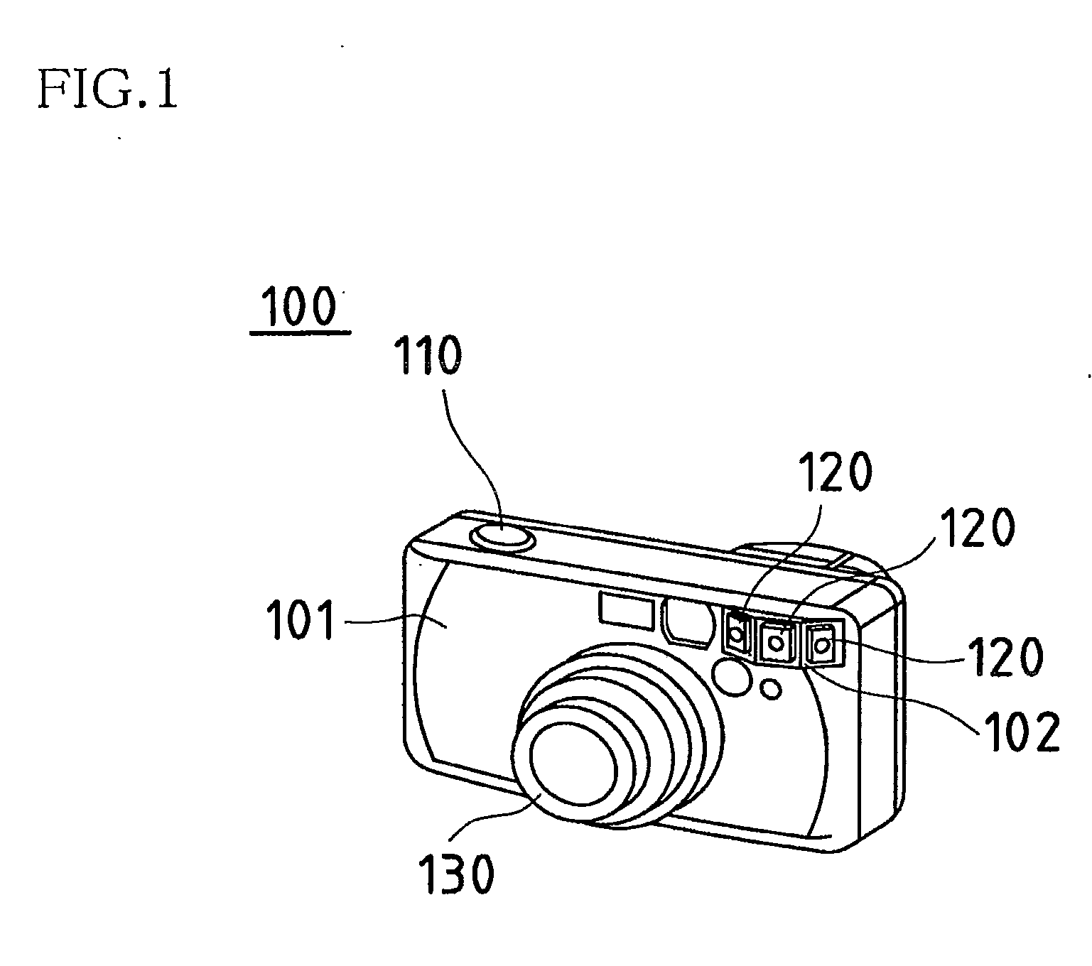 Image capturing device having pulsed LED flash