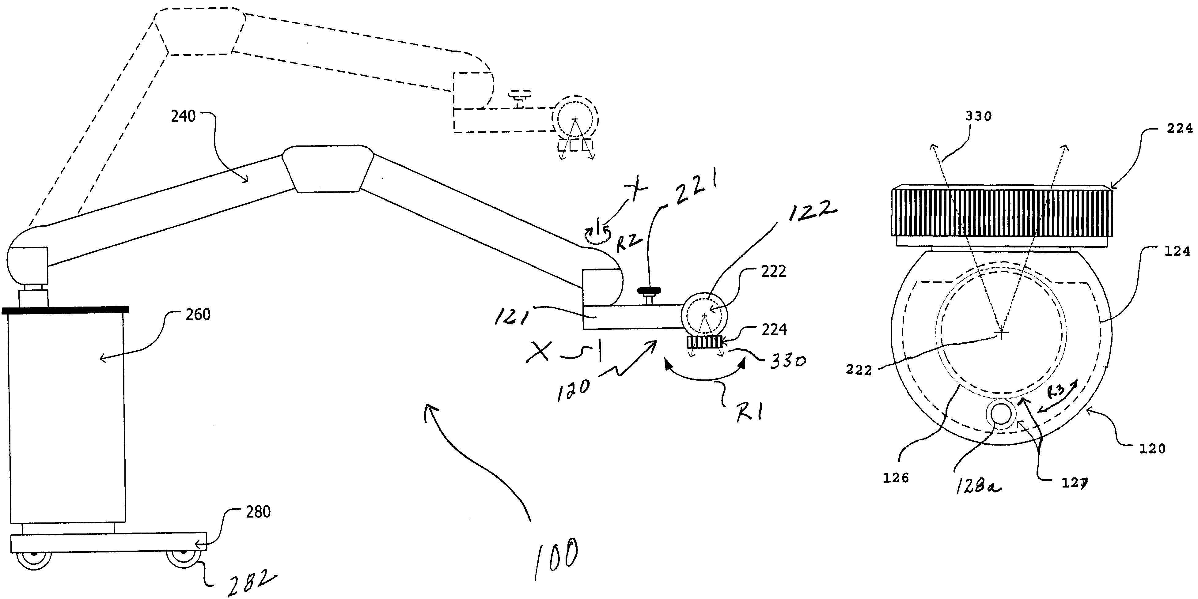 Radiation therapy system featuring rotatable filter assembly