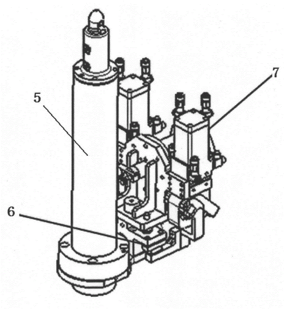 Automatic mechanism for rapid switching of following positioning tooling