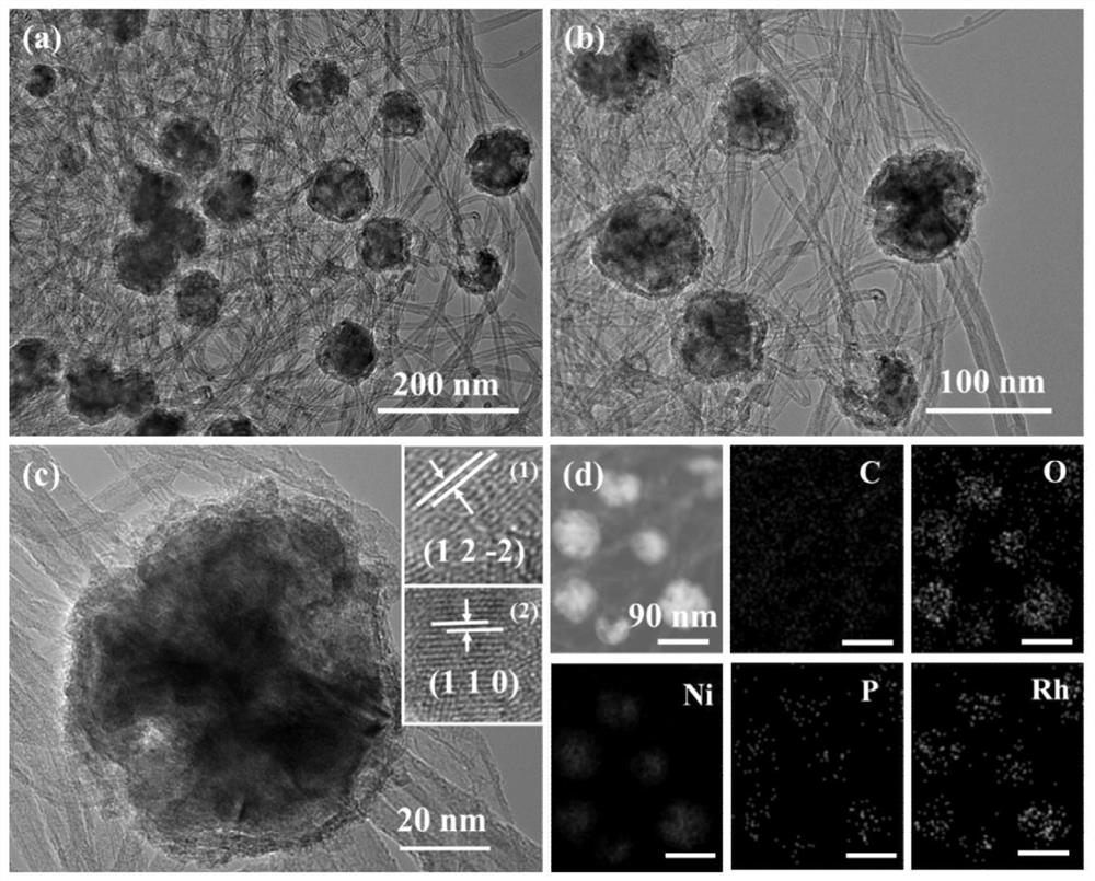 A kind of precious metal rhodium hydrogen evolution electrocatalyst and application