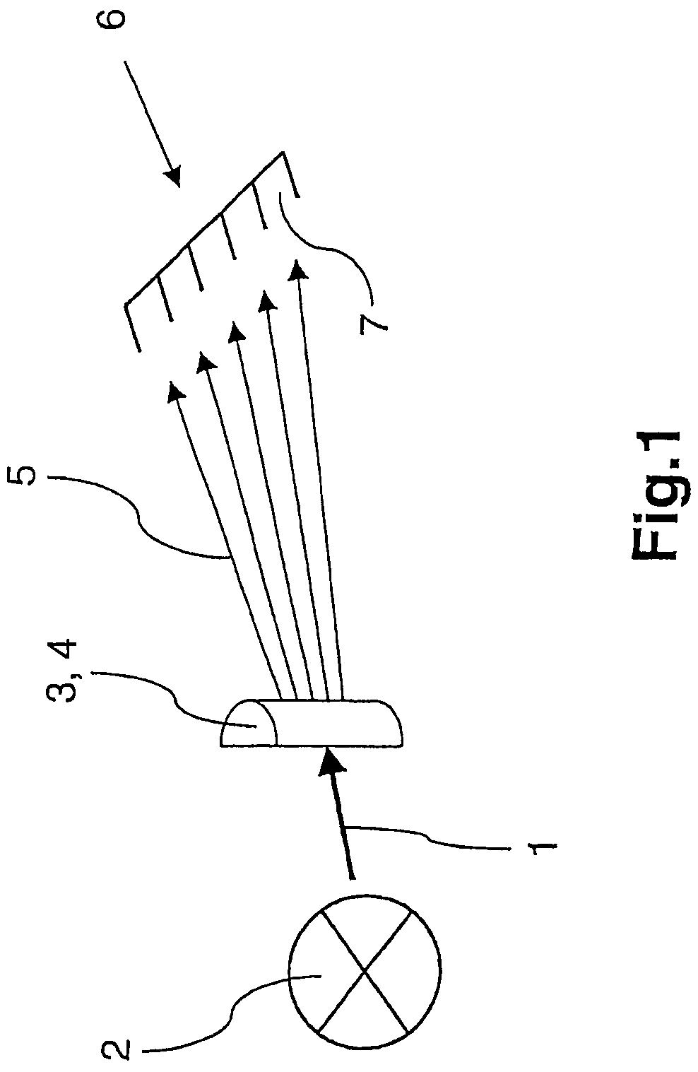 Apparatus for the detection of photons of a light beam having a three-dimensional array of detectors