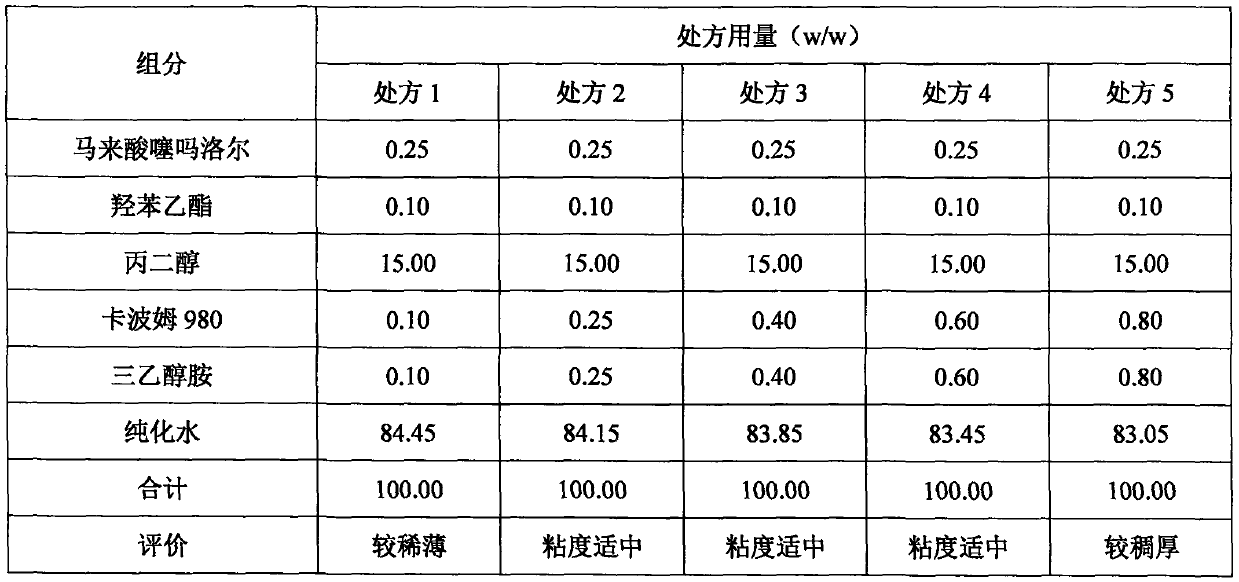 A kind of timolol maleate medicinal composition and preparation method thereof