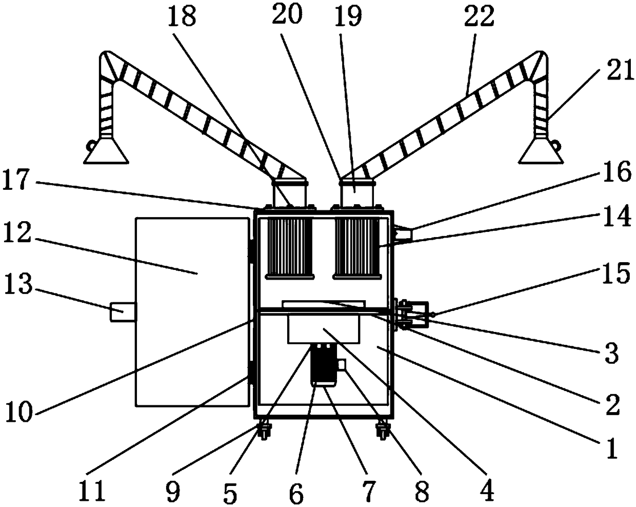 Movable welding fume purification device for environmental protection engineering