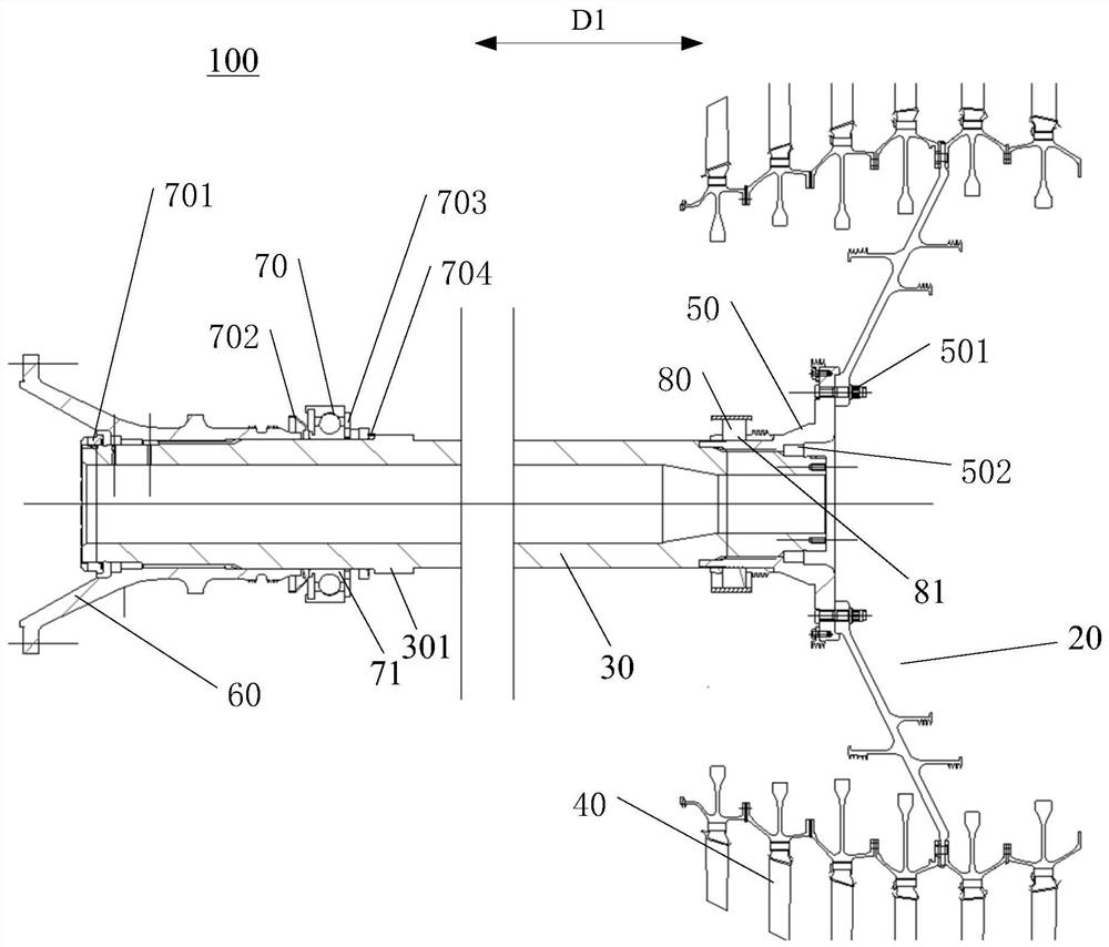 Low-pressure turbine rotor dynamic balance tool, assembly and method