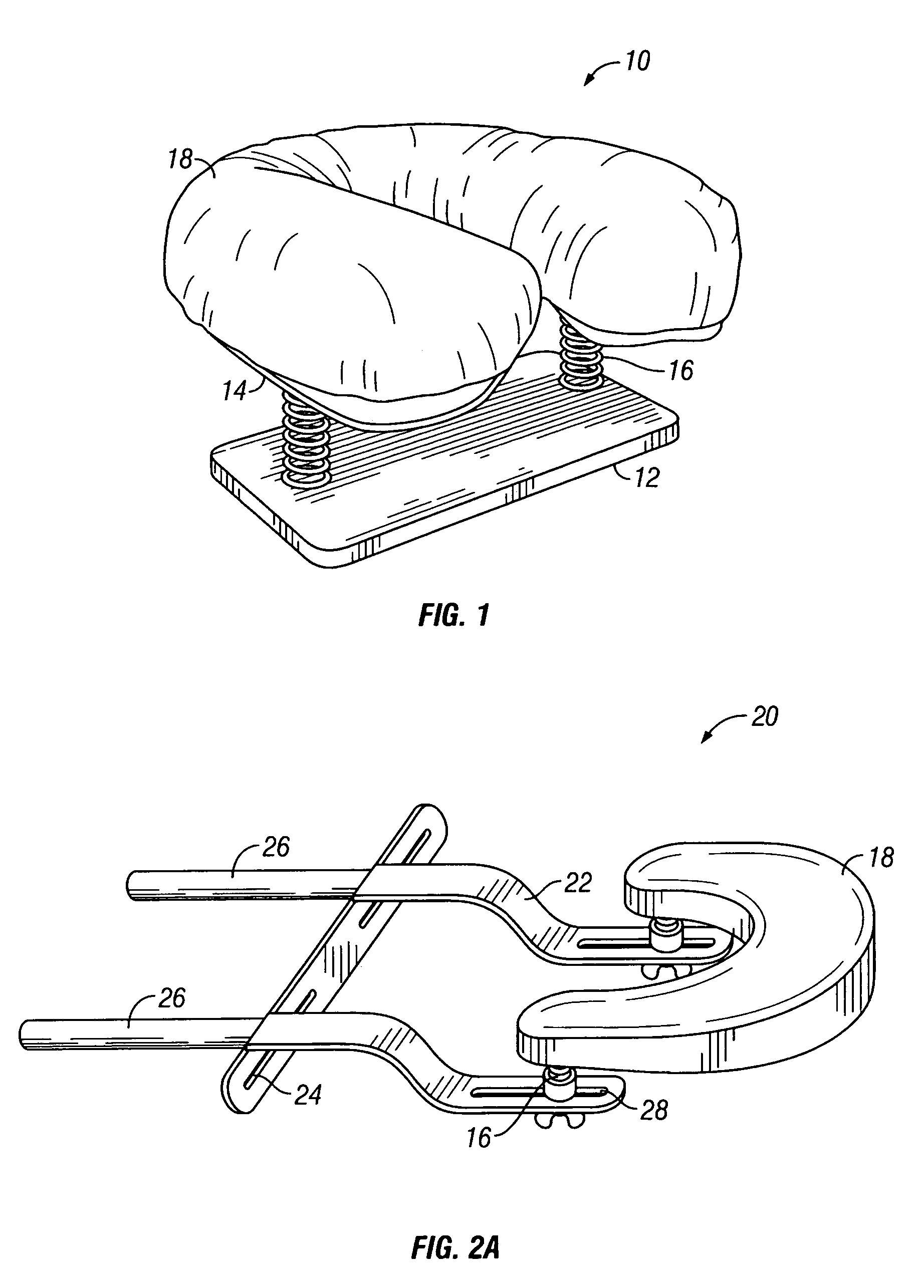 Flexing head support suspension system