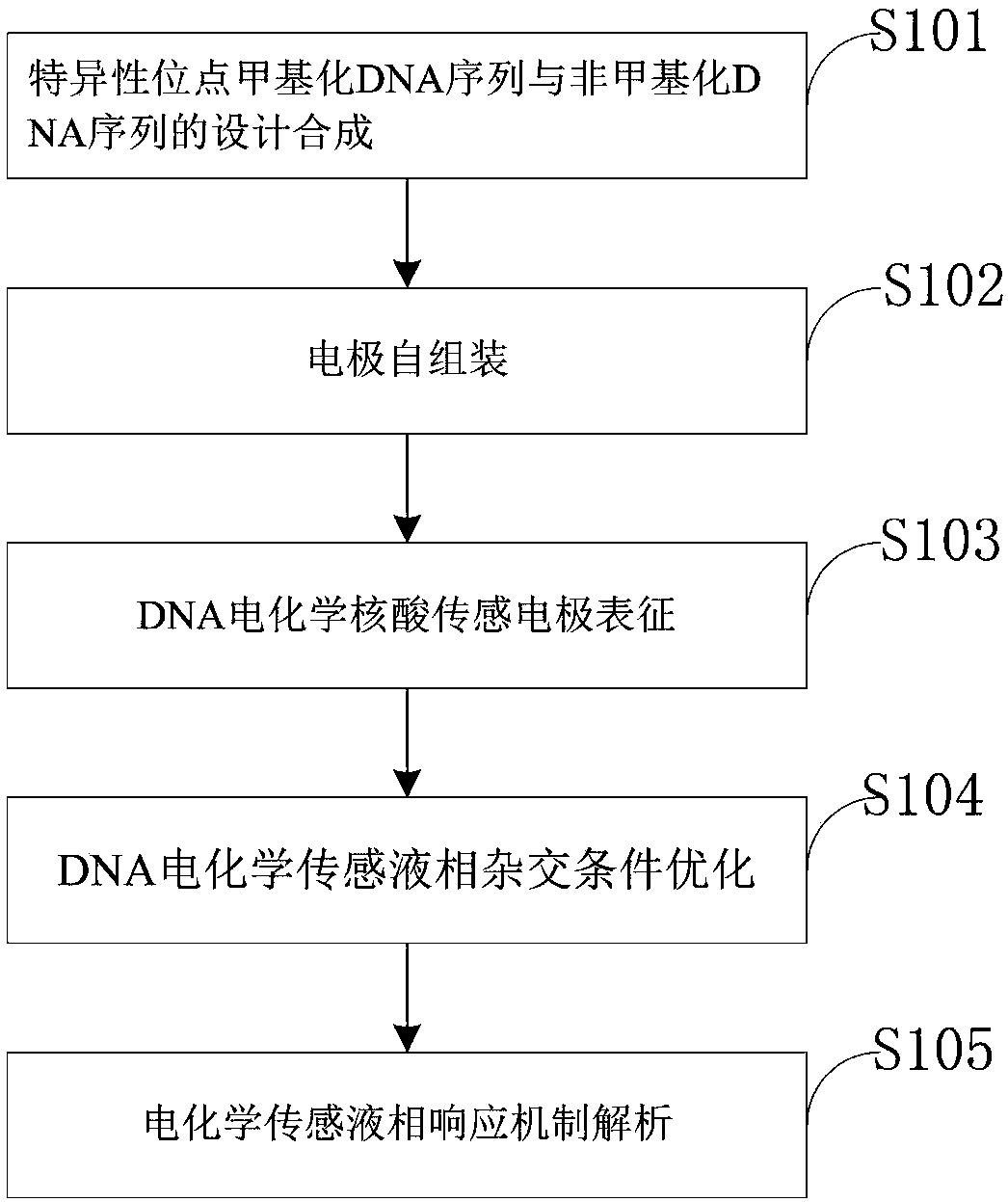 Electrochemical analysis method of DNA methylation specific sites