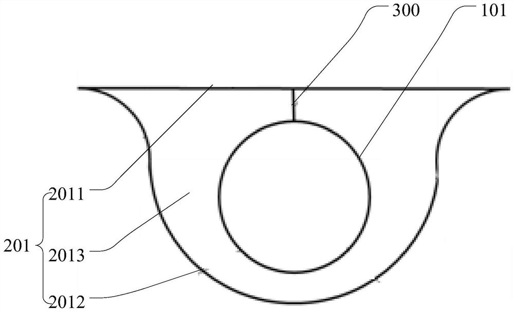 J-shaped cable tube and floating type wind generating set