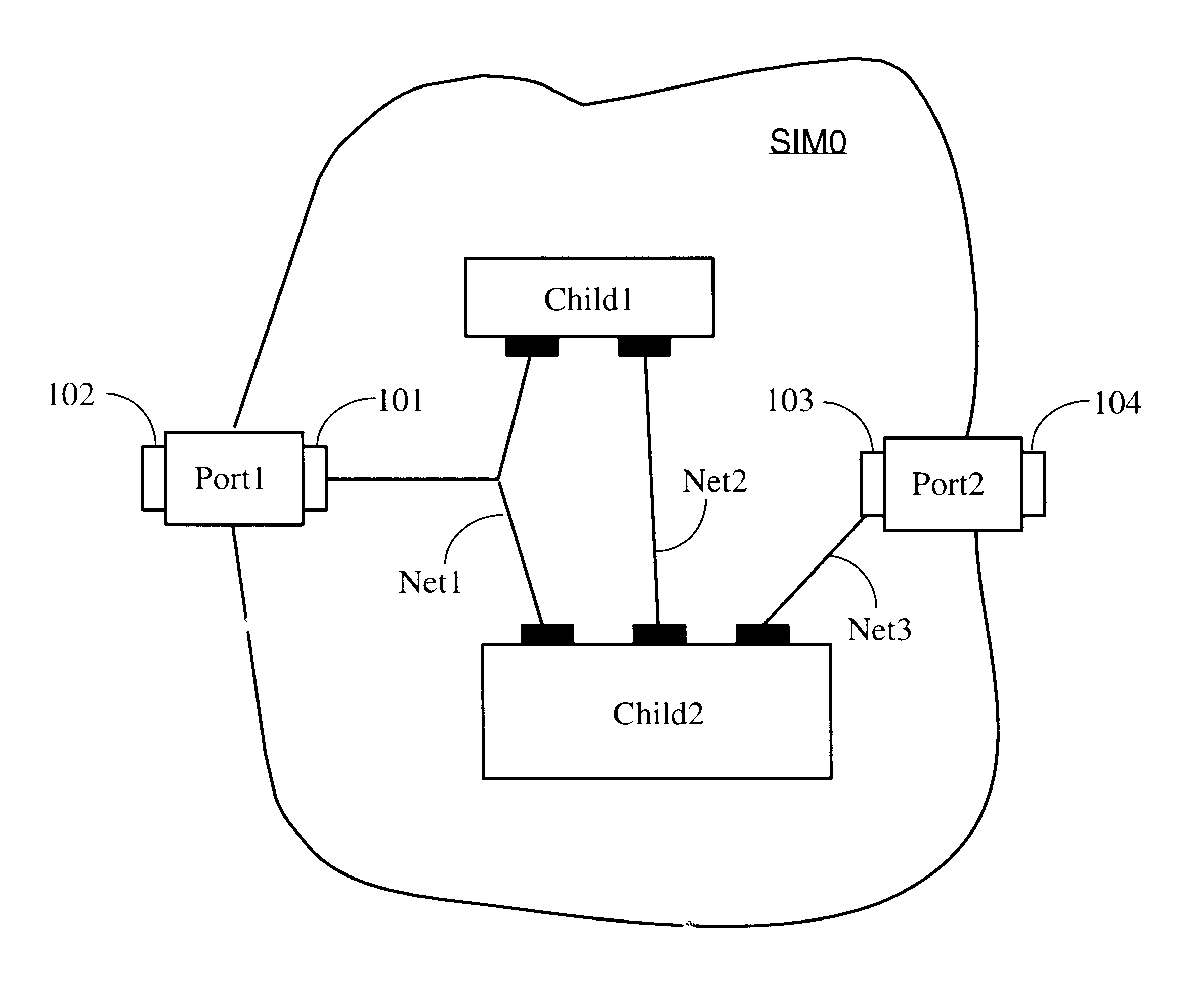 Method for specifying routing in a logic module by direct module communication