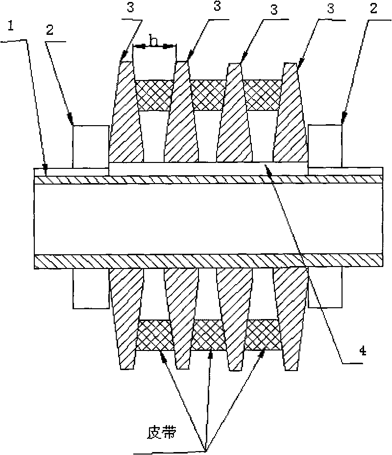 Novel v-belt pulley structure