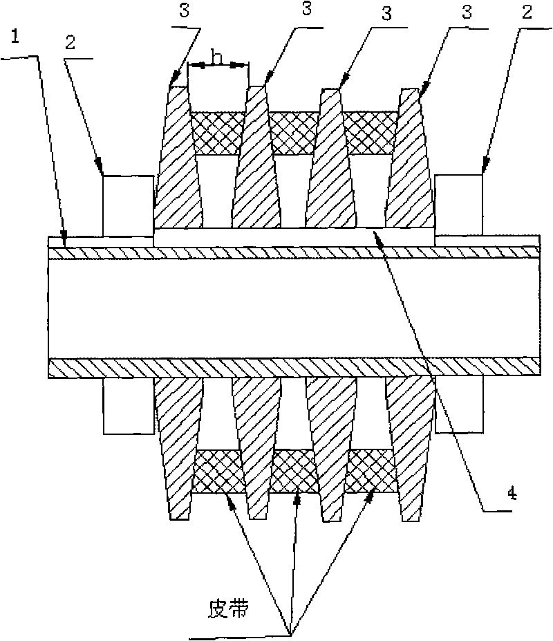 Novel v-belt pulley structure