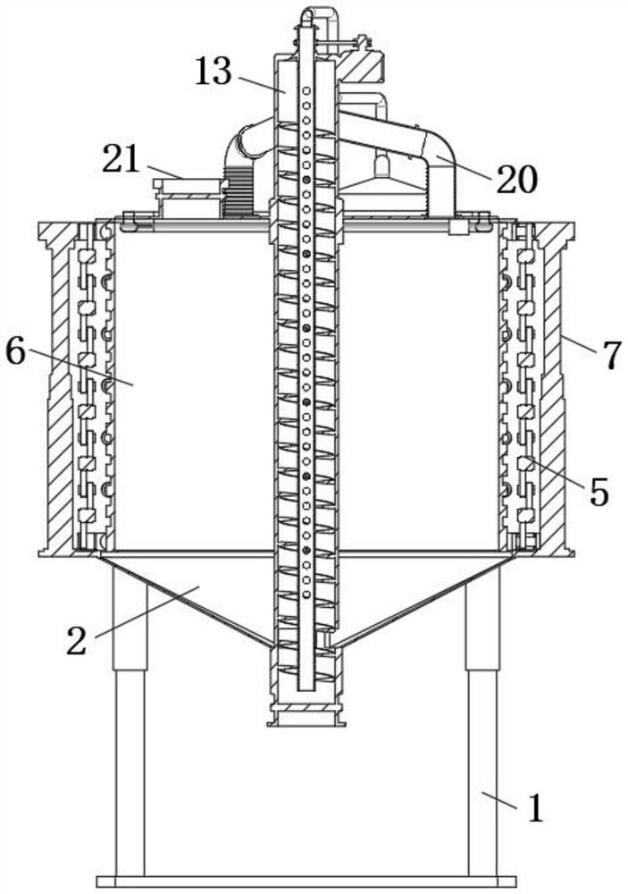 Ventilation type granary based on circulating distribution type variable storage space
